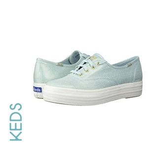 NEW - Keds Women's Triple Metallic Linen Sneaker